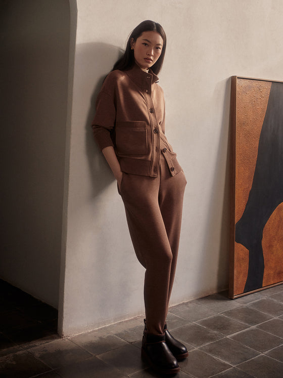 SABRINA BUTTON THROUGH SWEATSHIRT