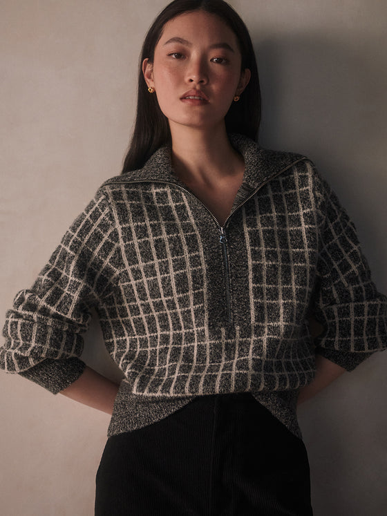 FURLEY HALF ZIP KNIT SWEATER