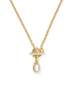 MINI ELISA TOGGLE PENDANT NECKLACE in ivory mother of pearl