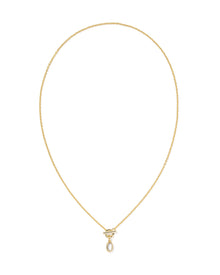  MINI ELISA TOGGLE PENDANT NECKLACE in ivory mother of pearl
