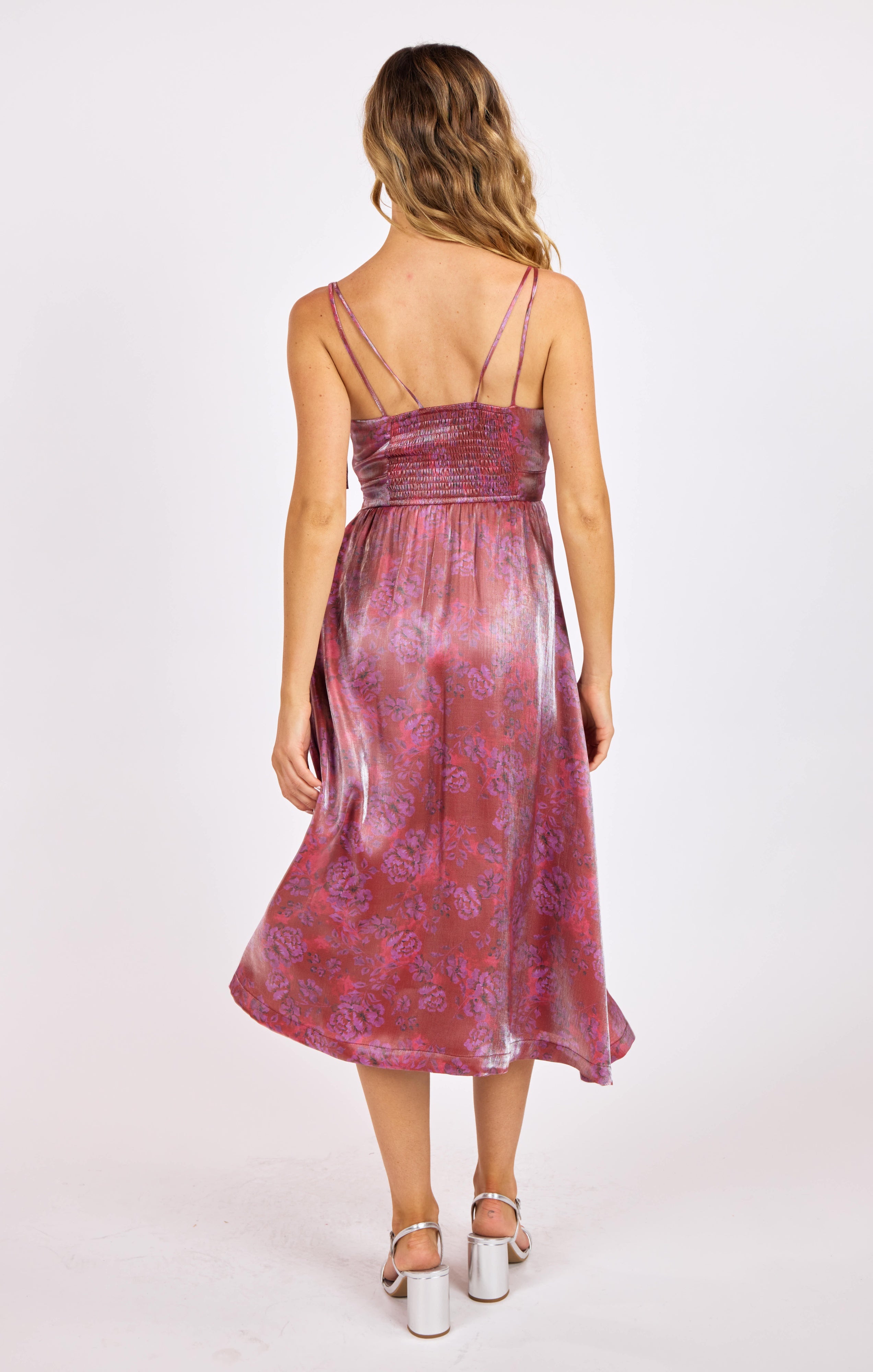 FLORAL GLOW MIDI DRESS