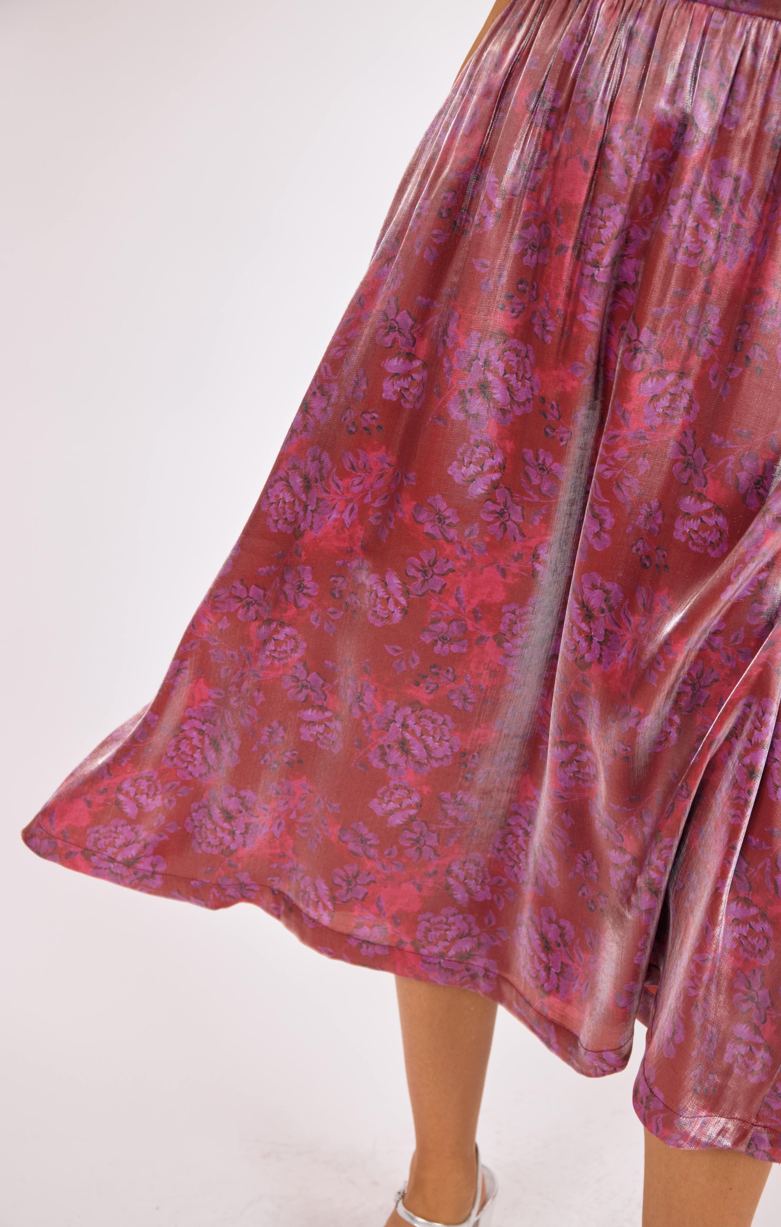 FLORAL GLOW MIDI DRESS