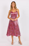 FLORAL GLOW MIDI DRESS
