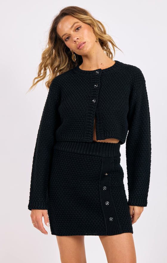 ODESSA WAFFLE CARDIGAN