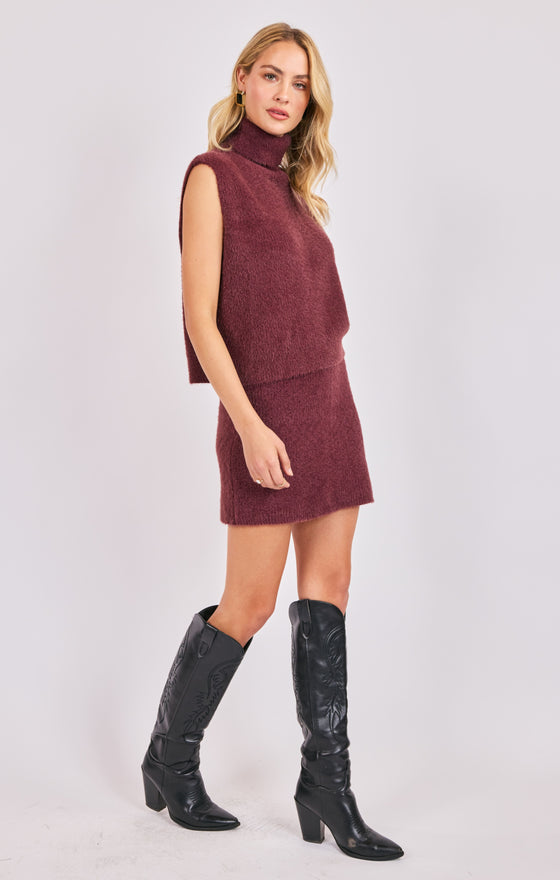 CROSBY FUZZY TURTLENECK SWEATER