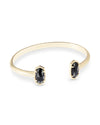 ELTON GOLD CUFF BRACELET in black onyx
