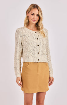  EFFORTLESS CABLE KNIT CARDIGAN SWEATER