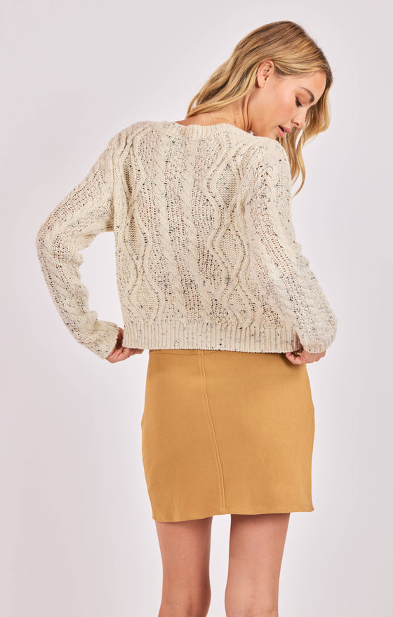 EFFORTLESS CABLE KNIT CARDIGAN SWEATER