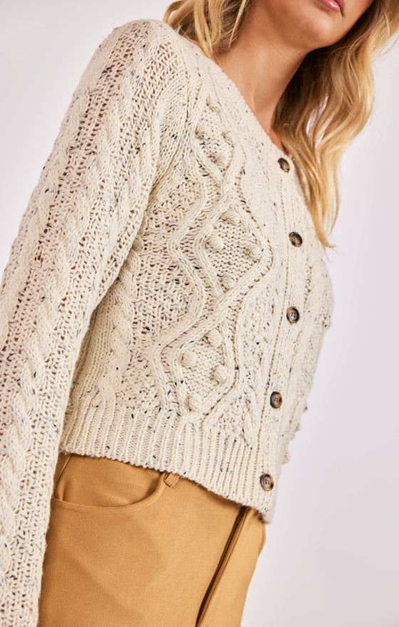 EFFORTLESS CABLE KNIT CARDIGAN SWEATER