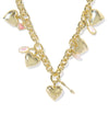 JAYNA GOLD HEART STATEMENT NECKLACE