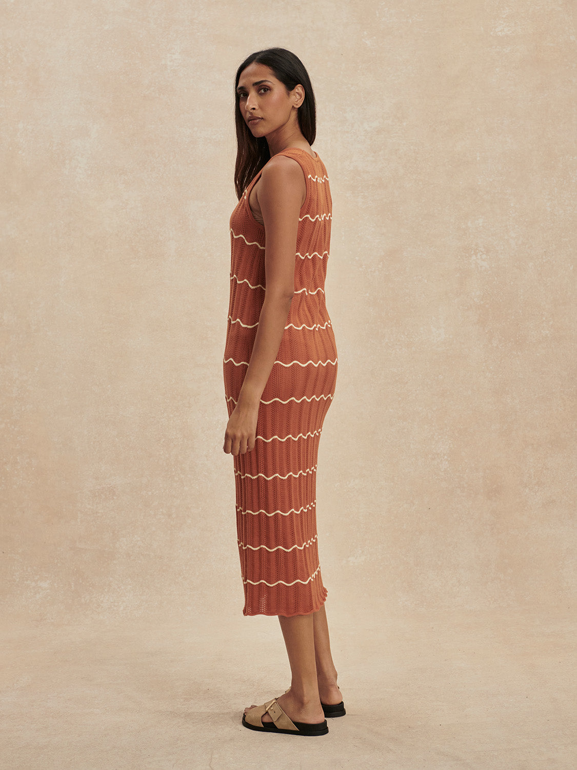 YUNA SCALLOP KNIT DRESS
