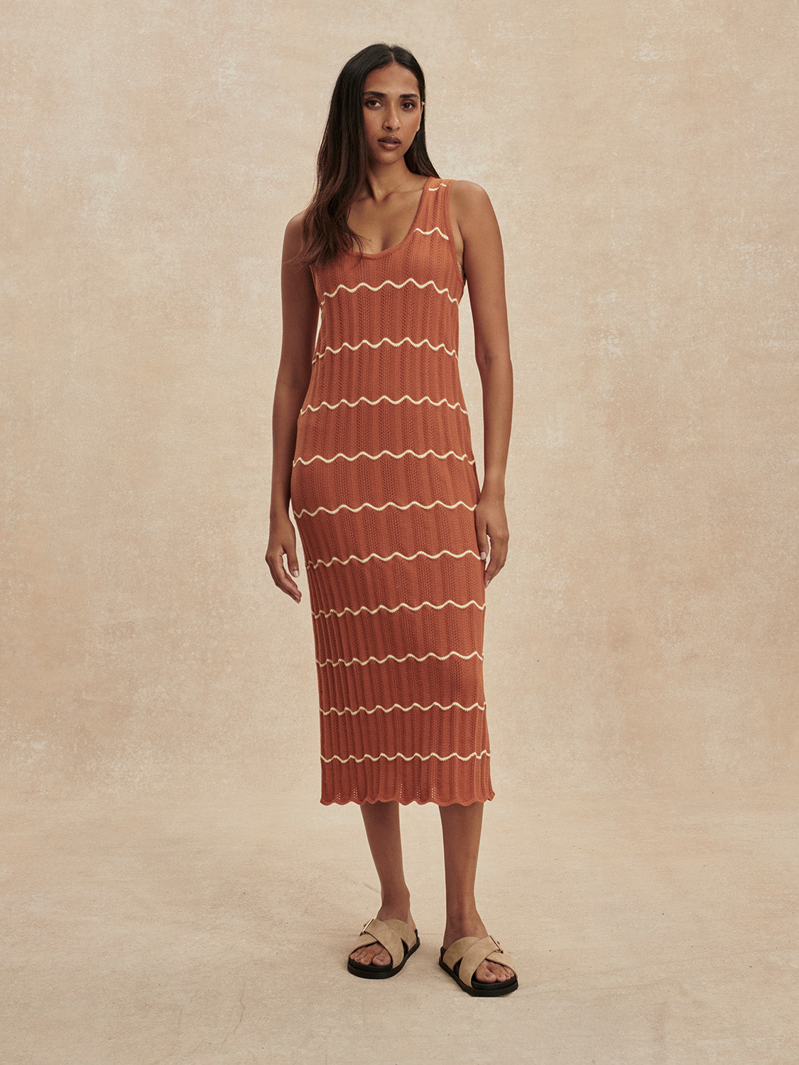 YUNA SCALLOP KNIT DRESS