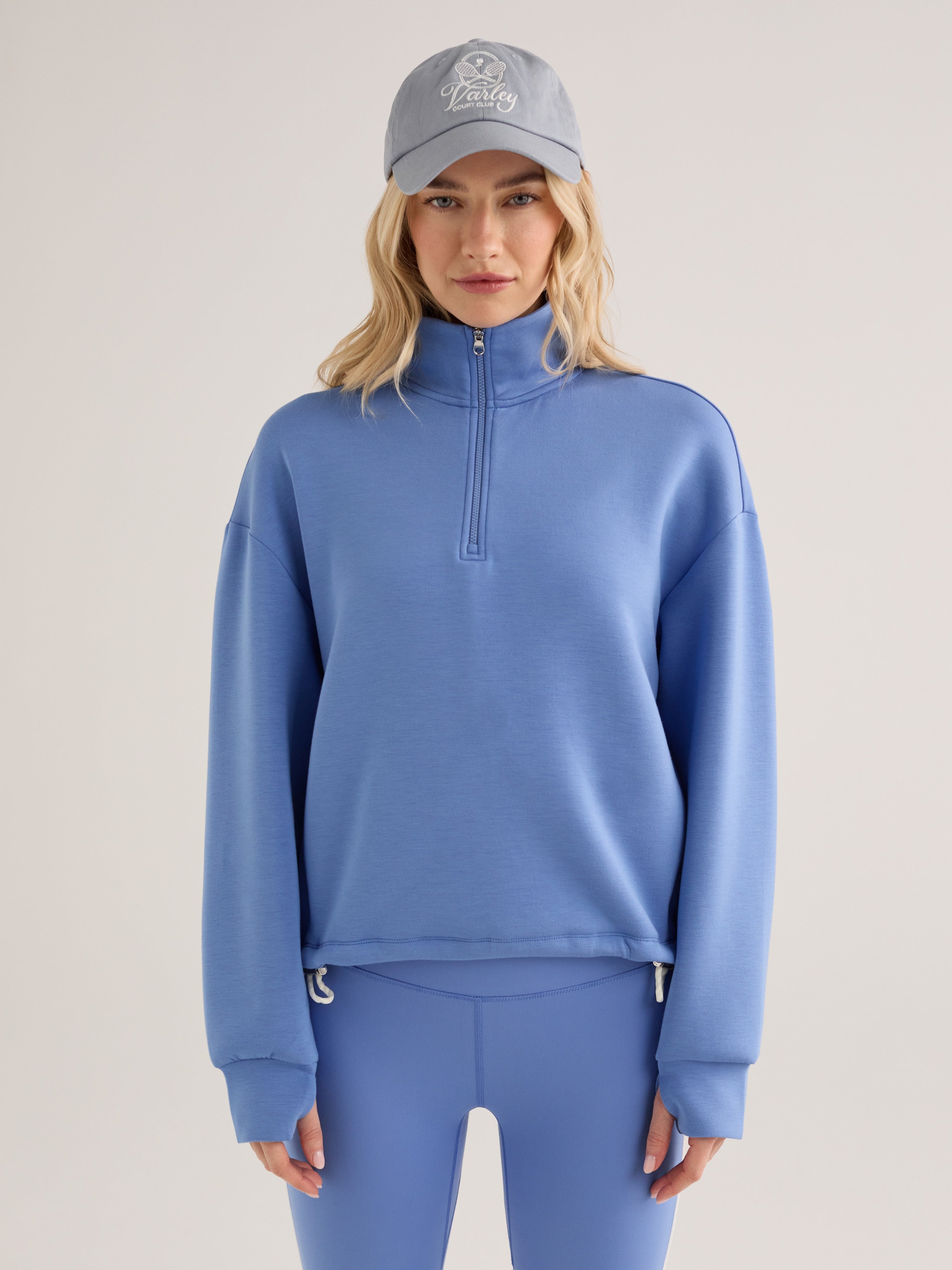 SIAN CROPPED HALF ZIP SWEATSHIRT