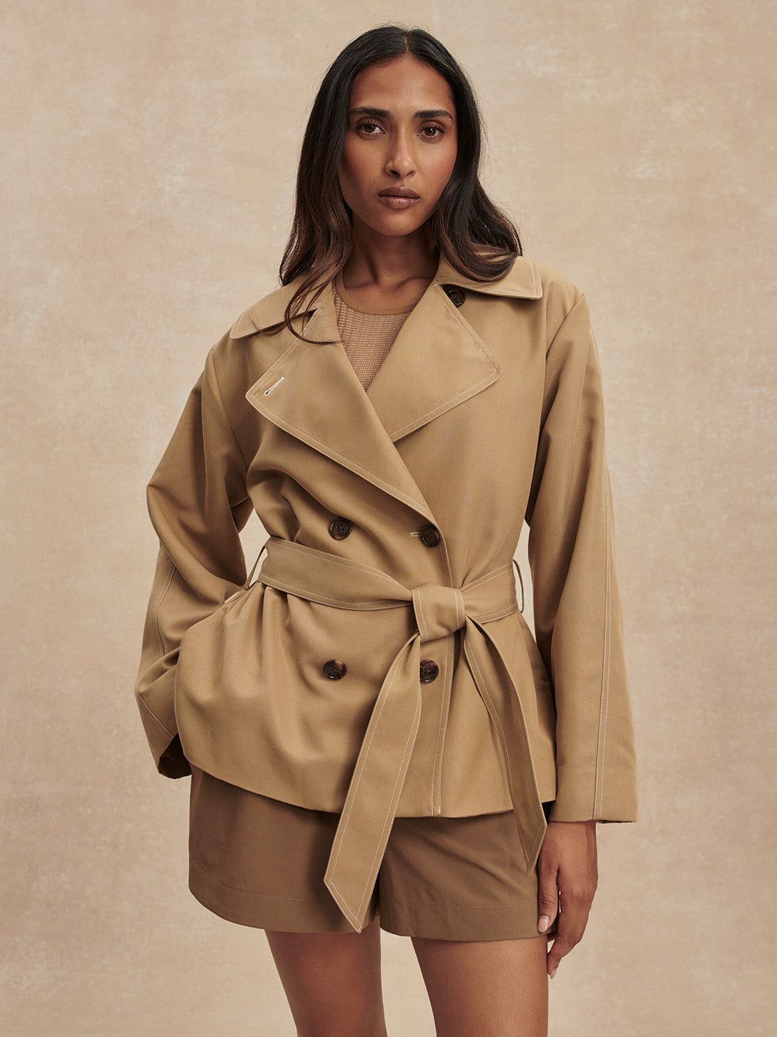 MADDOX SHORT TRENCH COAT