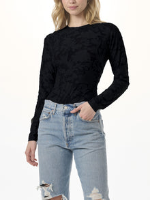  CECILIA FLORAL BURNOUT TEE