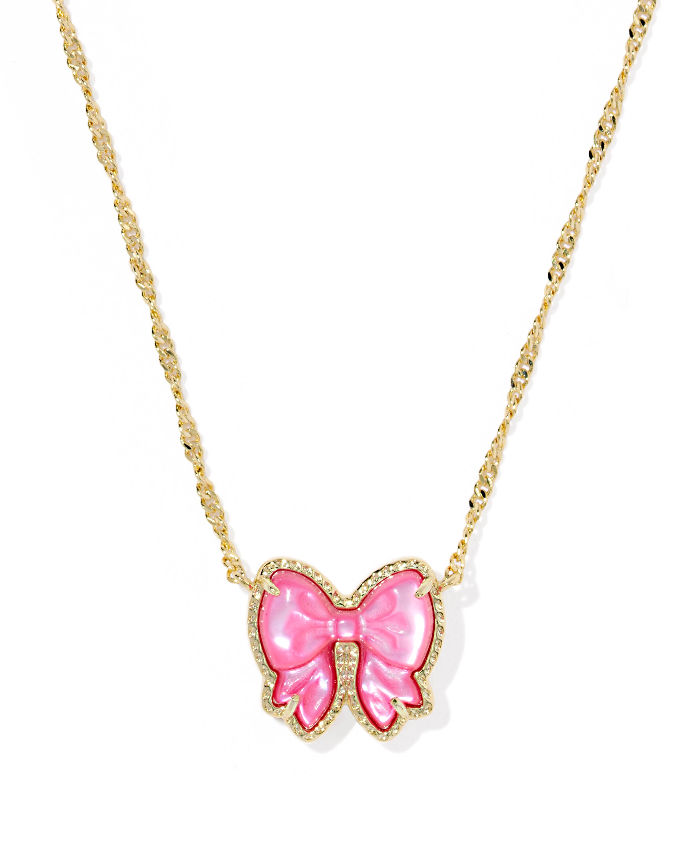 HALEY BOW GOLD SHORT PENDANT REVERSIBLE NECKLACE