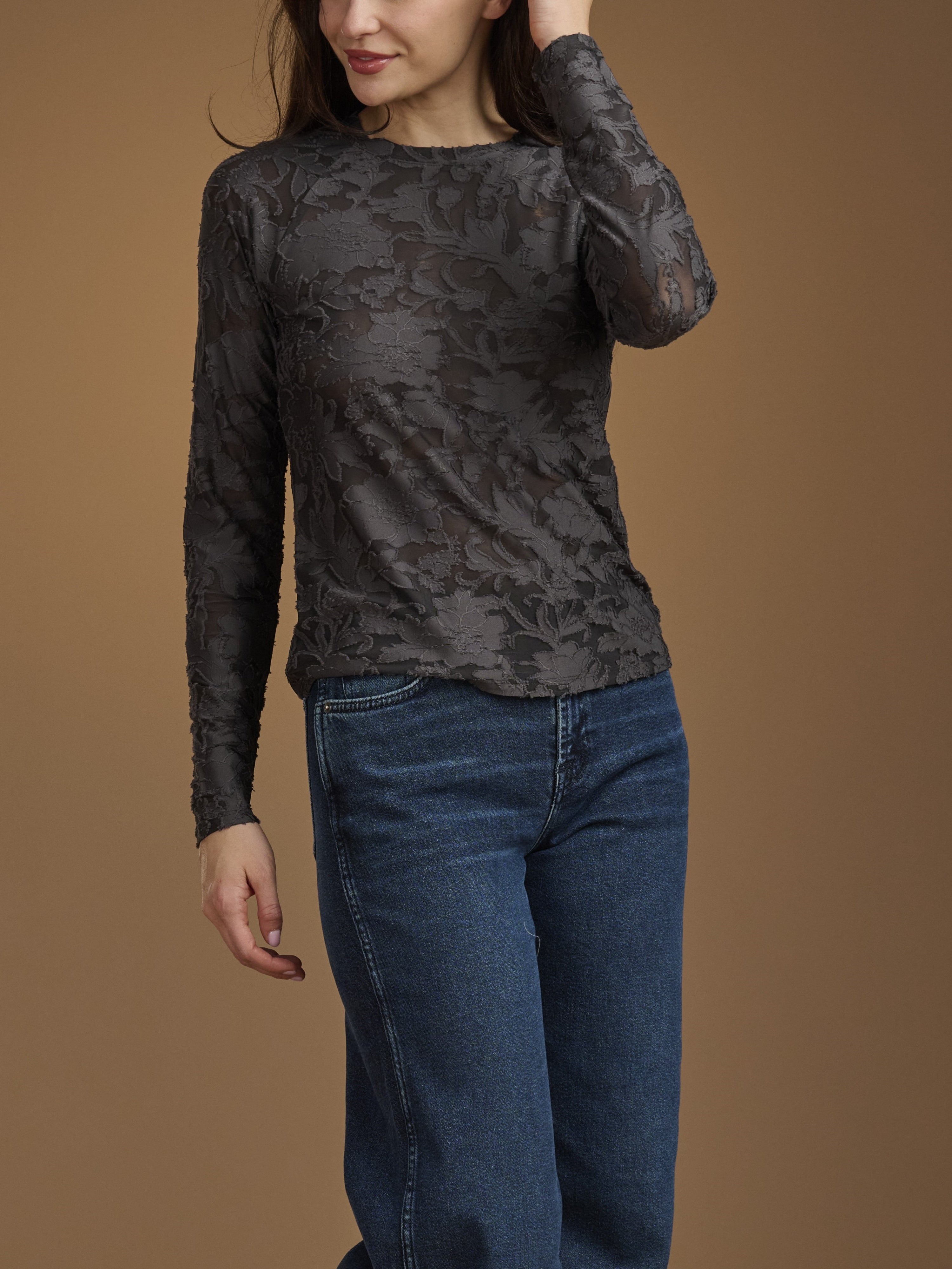 Cecilia Burnout Floral Tee