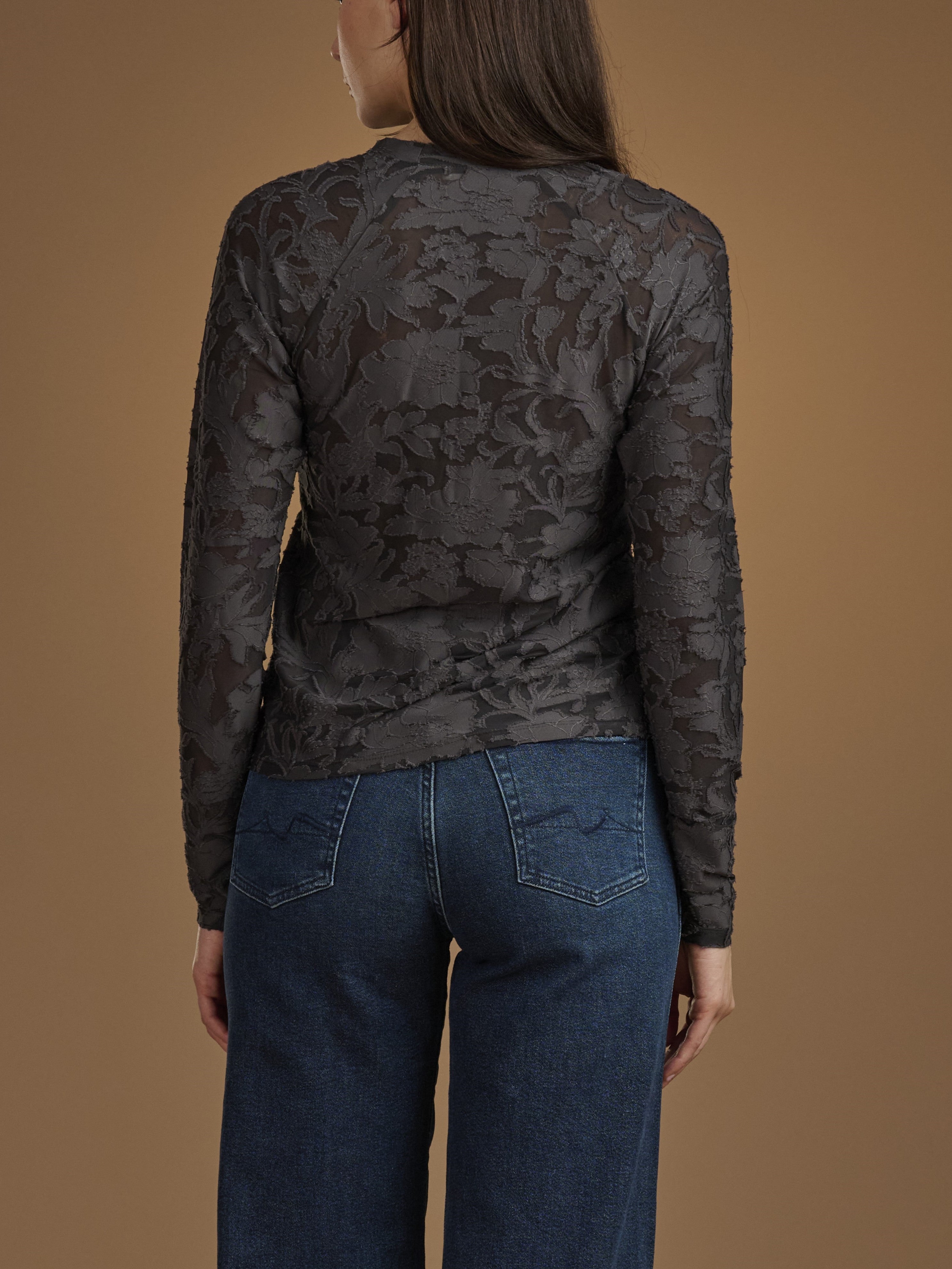 Cecilia Burnout Floral Tee