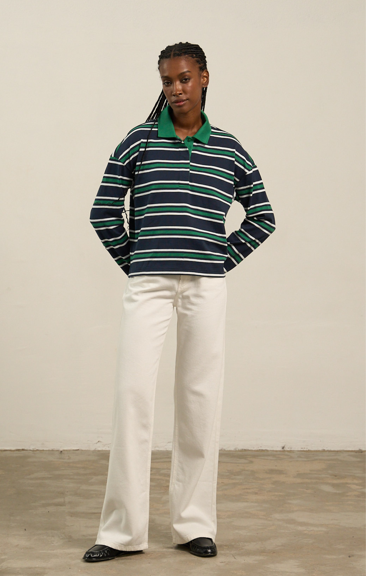 Boxy Polo Pullover