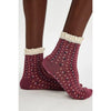 ROSEBUD WAFFLE KNIT ANKLE SOCKS