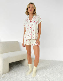  CHERRY TOSS PILLOWSOFT SHORT SET