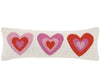 PINK HEARTS HOOK PILLOW