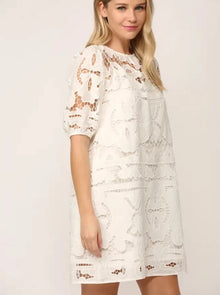  BRODERIE SHIFT DRESS