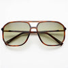 FREYRS Eyewear - Billie Unisex Aviator Sunglasses: Tortoise / Green