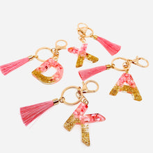  Mio Queena - Pink Tassel Keychain 26 English Letter Pendant