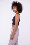 RIBBED SQUARE NECK CROPPED TANK