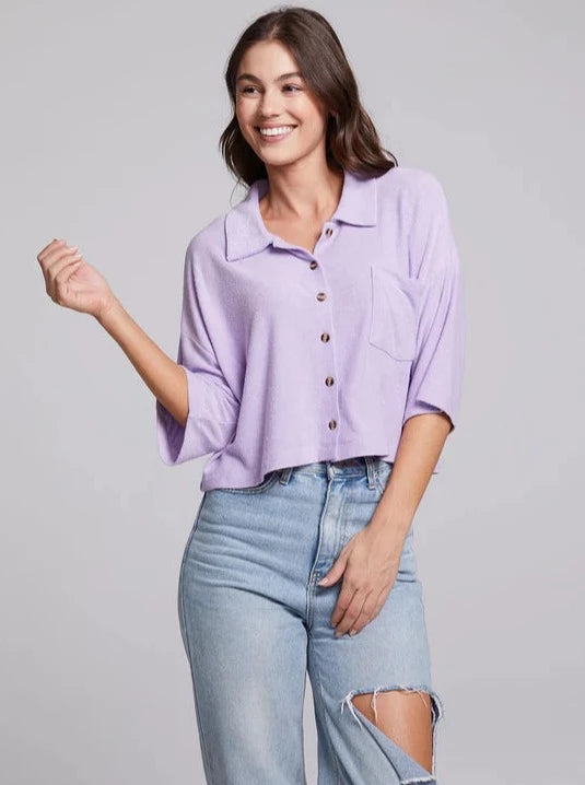 MARINE CROP BUTTON DOWN SHIRT