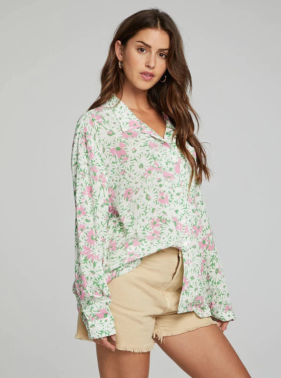 BUTTON DOWN SHIRT in daisy floral