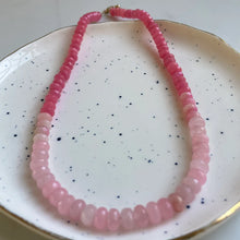 OMBRE STRAWBERRY GEMSTONE NECKLACE