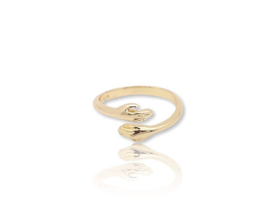 Open Hug Adjustable Ring - gold