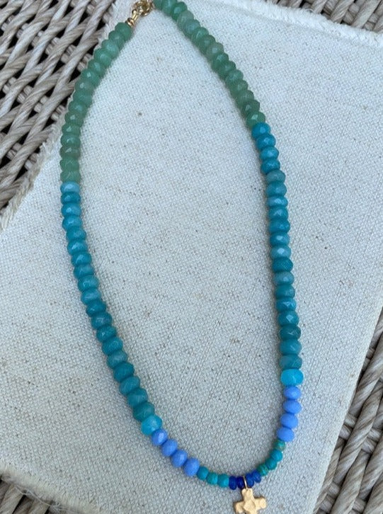SHADES OF BLUE FAITH NECKLACE