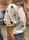 EMBROIDERY SHORT SLEEVE TOP