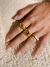 GOLD HAMMERED RING
