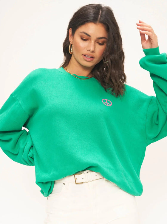 EMBROIDERED PEACE SWEATSHIRT