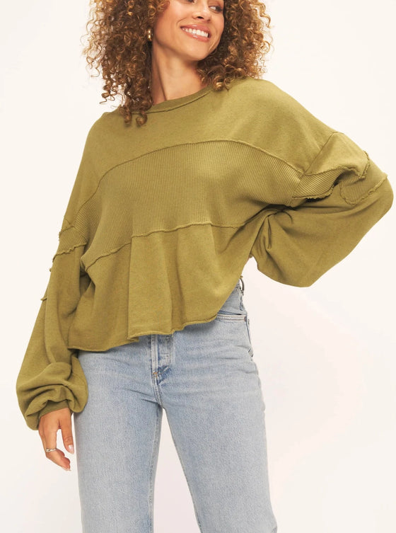 JAI SLOUCHY SEAMED SWEATSHIRT