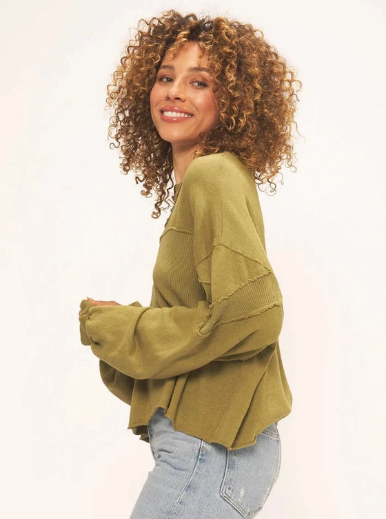 JAI SLOUCHY SEAMED SWEATSHIRT