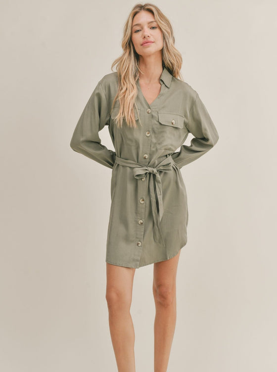 LIGHTHOUSE BUTTON DOWN SHIRTDRESS